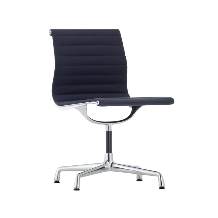 EA 101 stol polerad aluminium - Hopsak 75 dark blue-Moor brown - Vitra