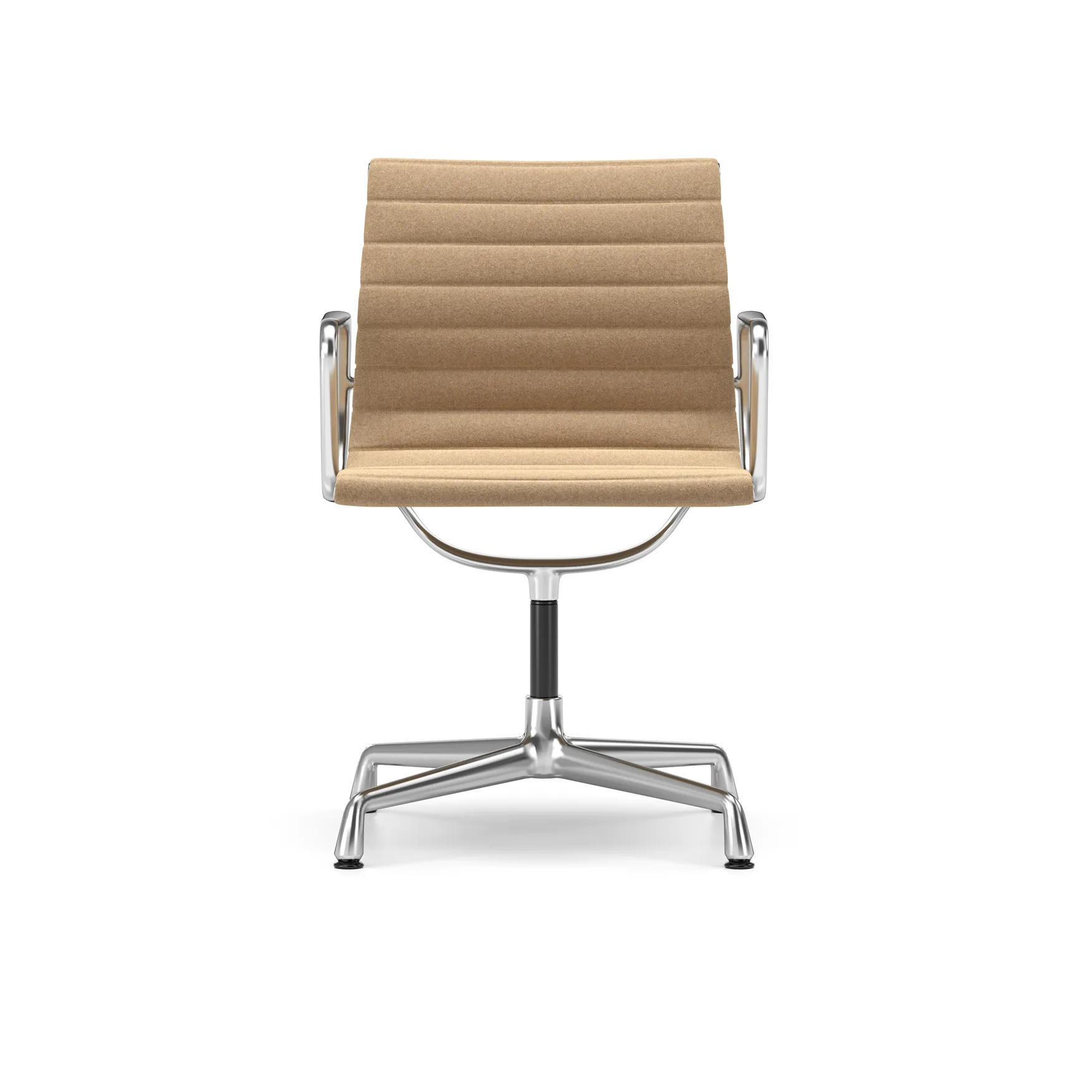 EA 103 stol med armstöd polerat kromstativ, Papyrus (filttassar) Vitra