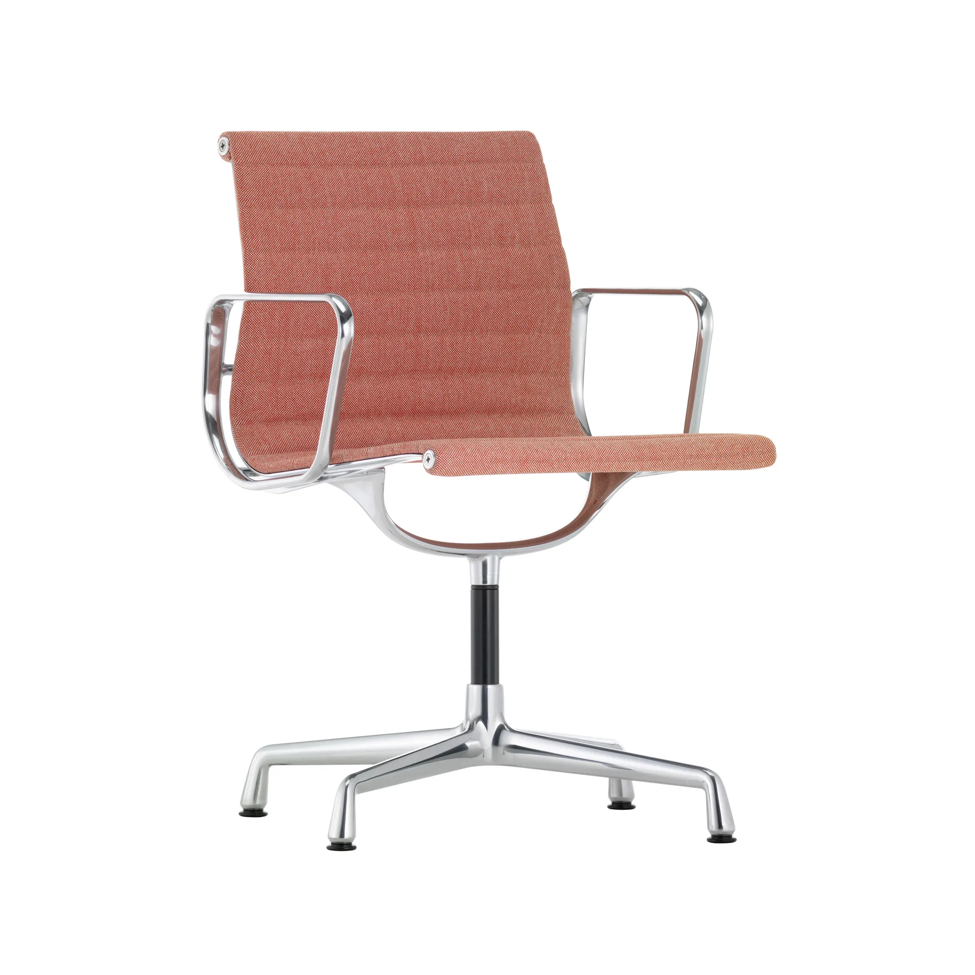 EA 104 karmstol, Hopsak 67 poppy red-ivory-polerad aluminium Vitra