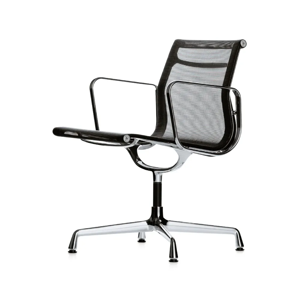 Vitra EA 108 kontorsstol Netweave nero-Chrome | Skandinavisk Design | Stolar | Svart