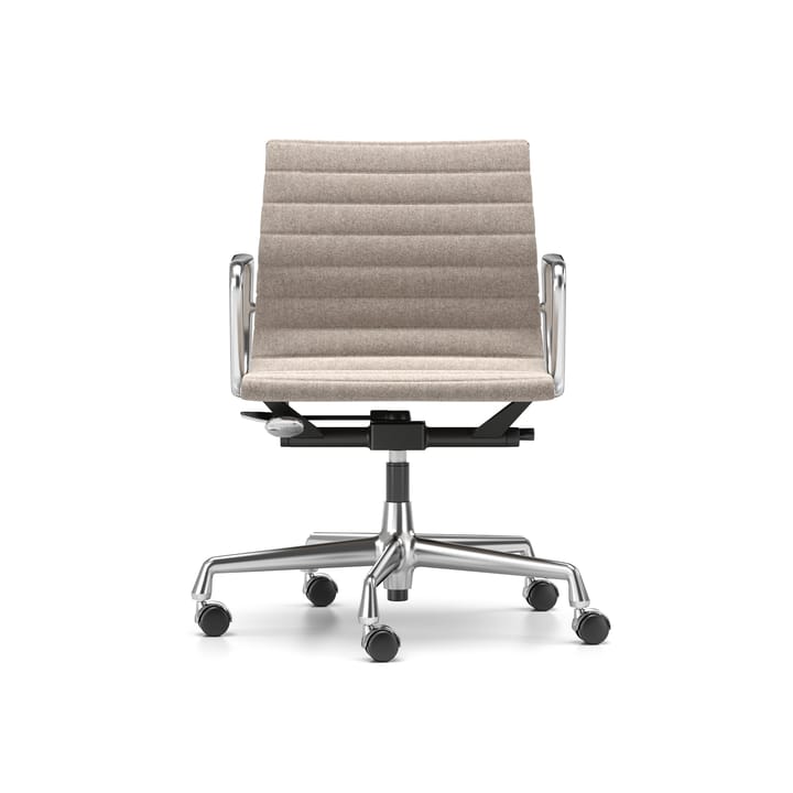 EA 118 stol höj- och sänkbar polerat krom, Fossil mjuka hjul broms Vitra