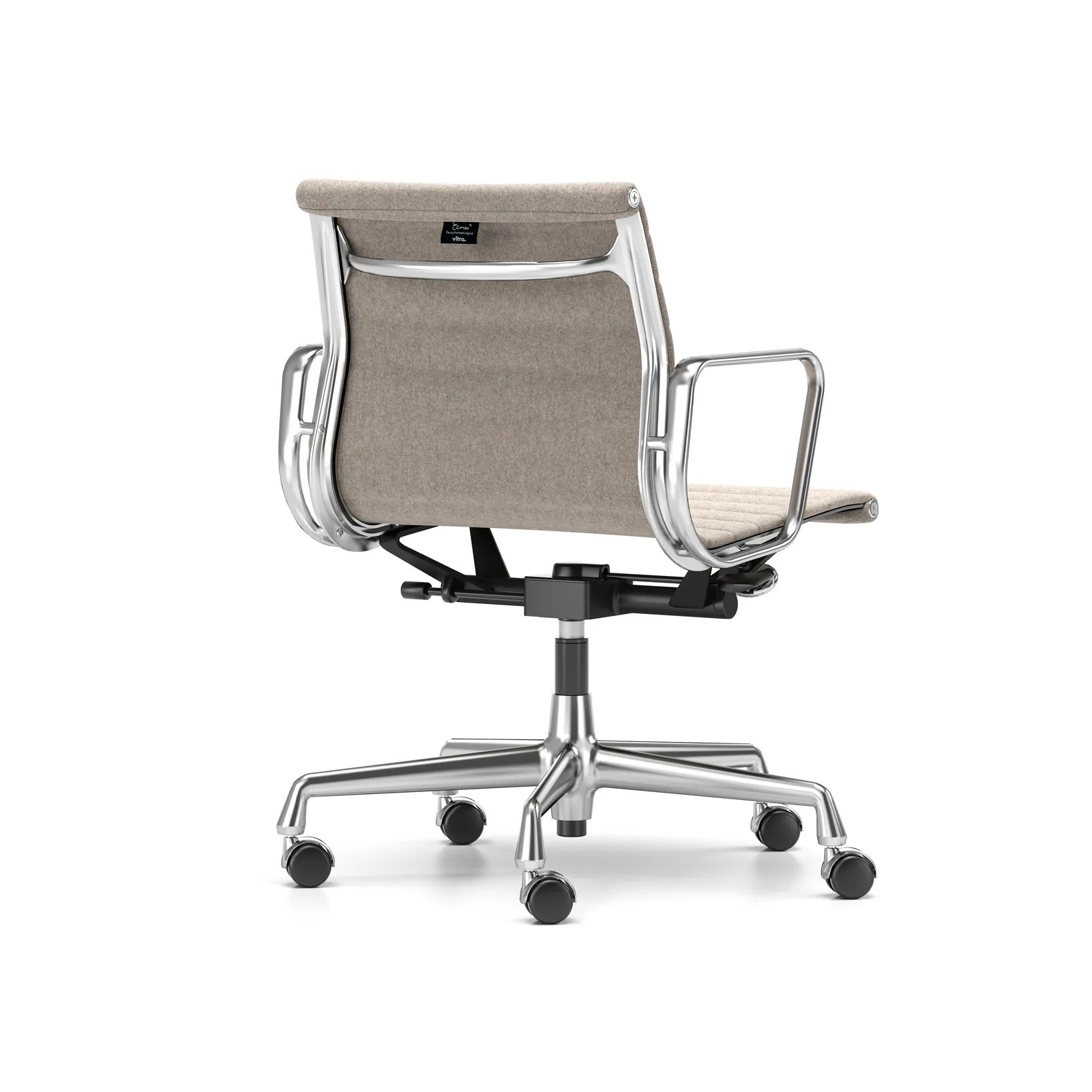 EA 118 stol höj- och sänkbar polerat krom, Fossil mjuka hjul broms Vitra