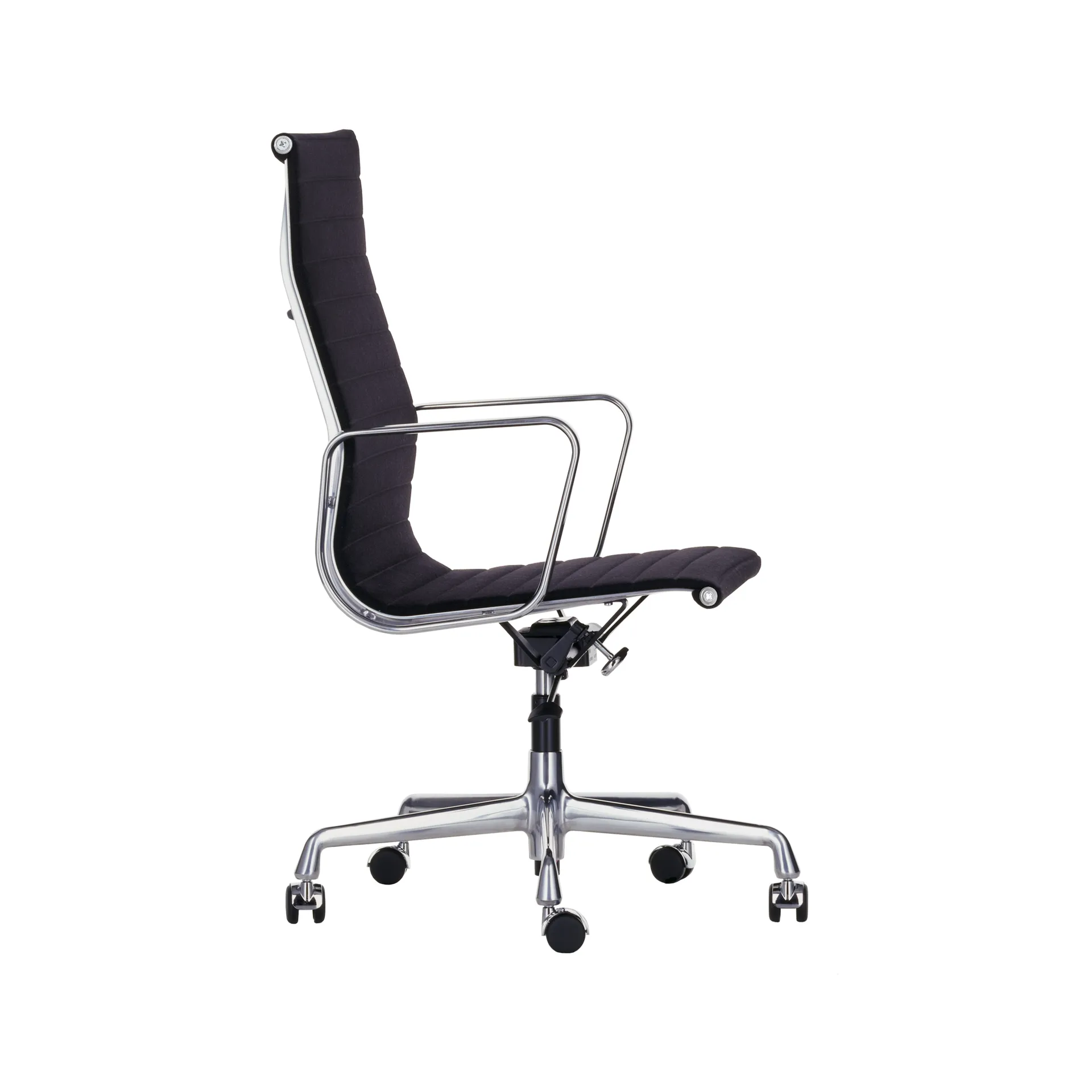 EA 119 kontorsstol polerad aluminium, Hopsak nero Vitra