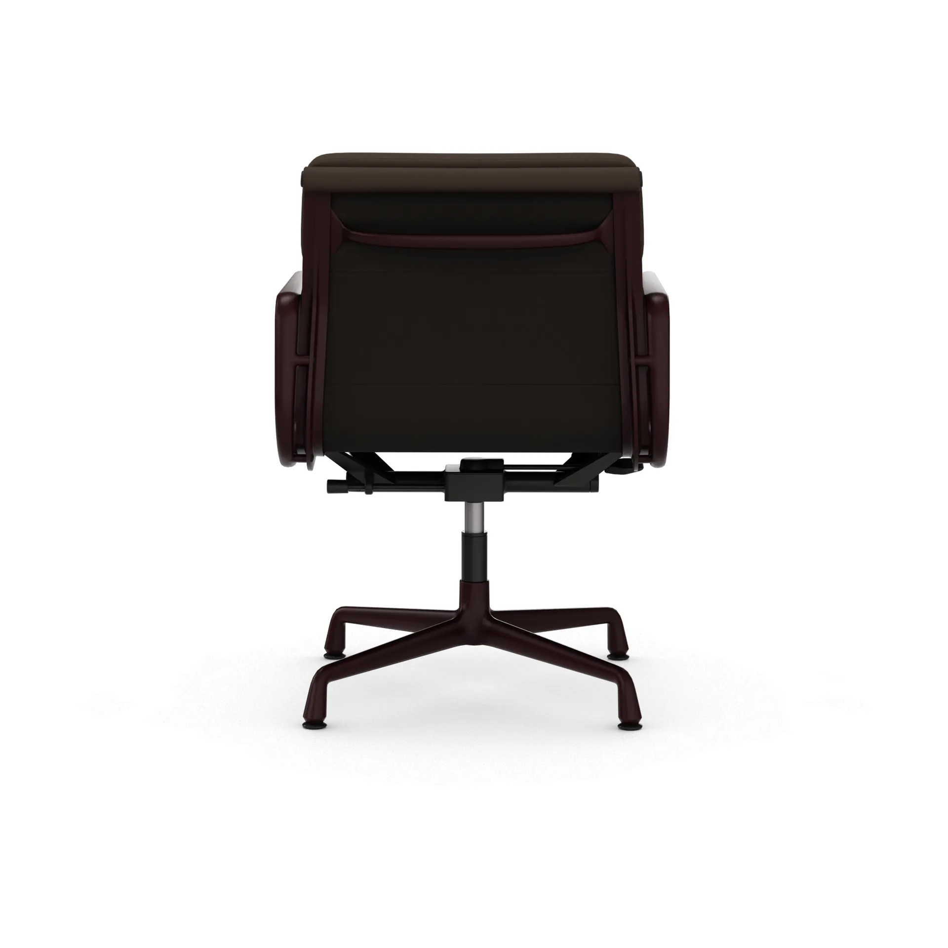 EA 231 Soft Pad Chair kontorsstol felt glides, 19 Chestnut-60 dark bordeaux powder coated Vitra