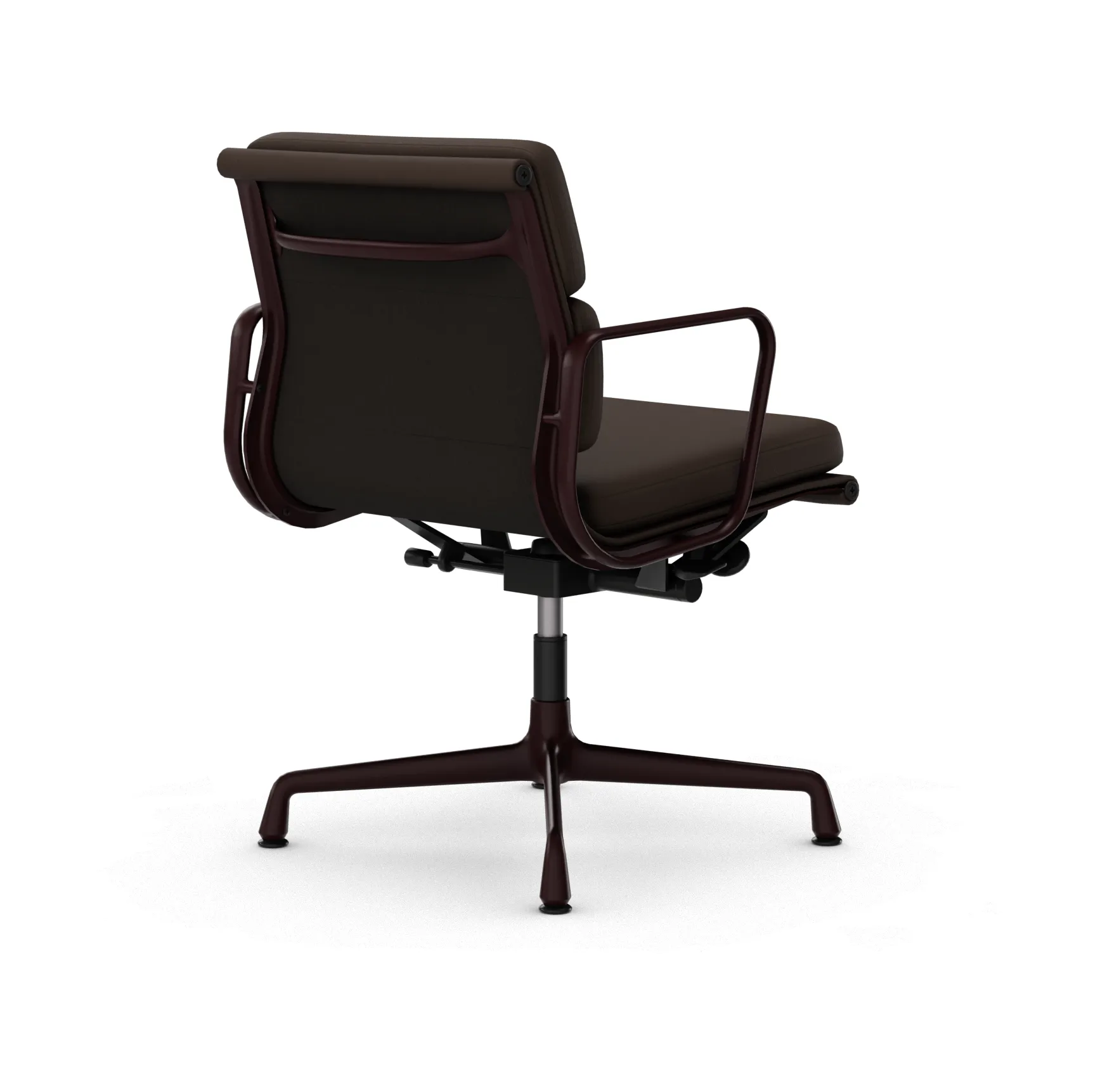 EA 231 Soft Pad Chair kontorsstol felt glides, 19 Chestnut-60 dark bordeaux powder coated Vitra