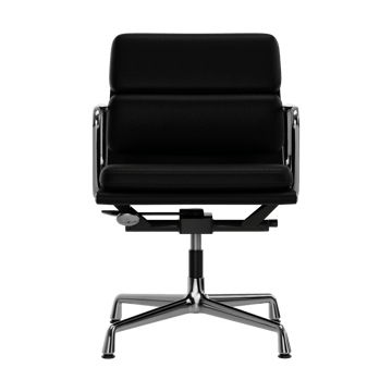 EA 231 Soft Pad Chair kontorsstol felt glides - 66 nero leather L20-chrome - Vitra