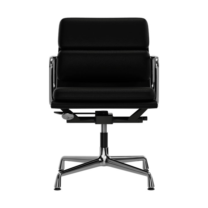 EA 231 Soft Pad Chair kontorsstol felt glides, 66 nero leather L20-chrome Vitra