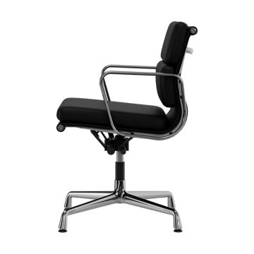 EA 231 Soft Pad Chair kontorsstol felt glides - 66 nero leather L20-polished - Vitra
