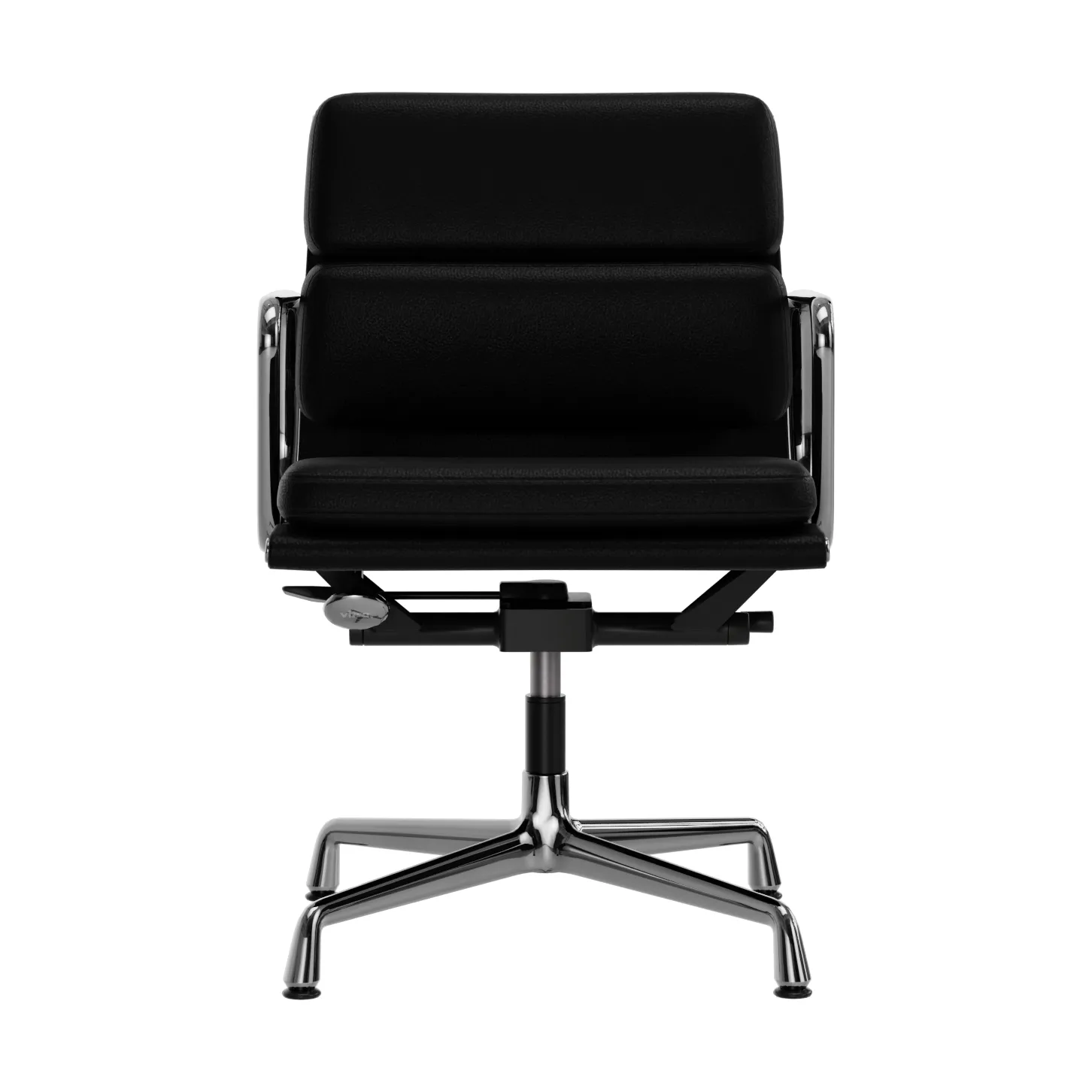 EA 231 Soft Pad Chair kontorsstol felt glides, 66 nero leather L20-polished Vitra