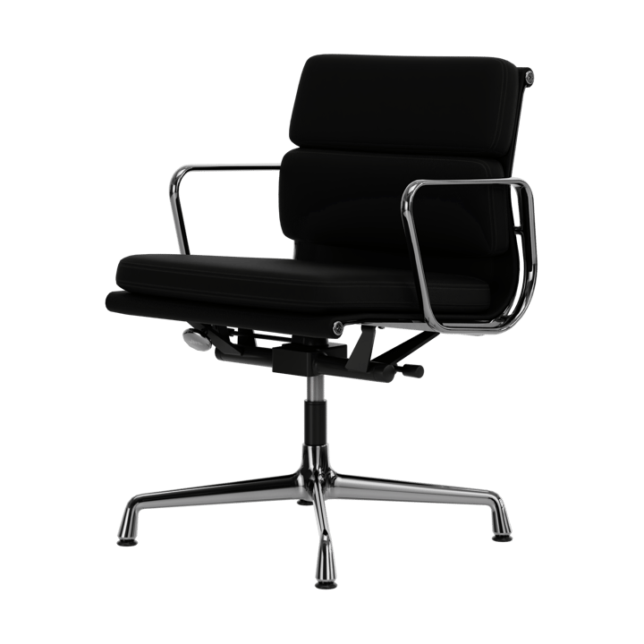 EA 231 Soft Pad Chair kontorsstol felt glides - 66 nero leather L50-chrome - Vitra