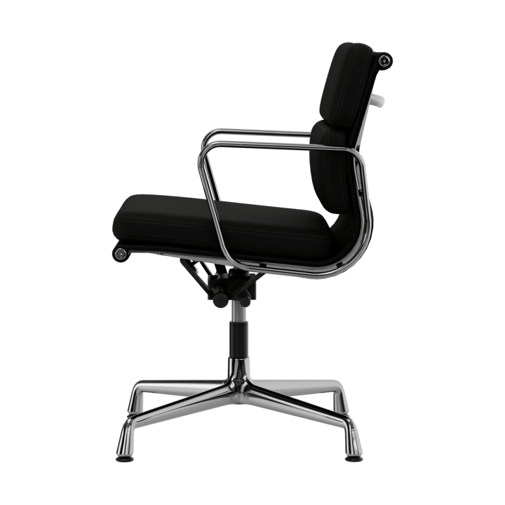 EA 231 Soft Pad Chair kontorsstol felt glides, 66 nero leather L50-chrome Vitra