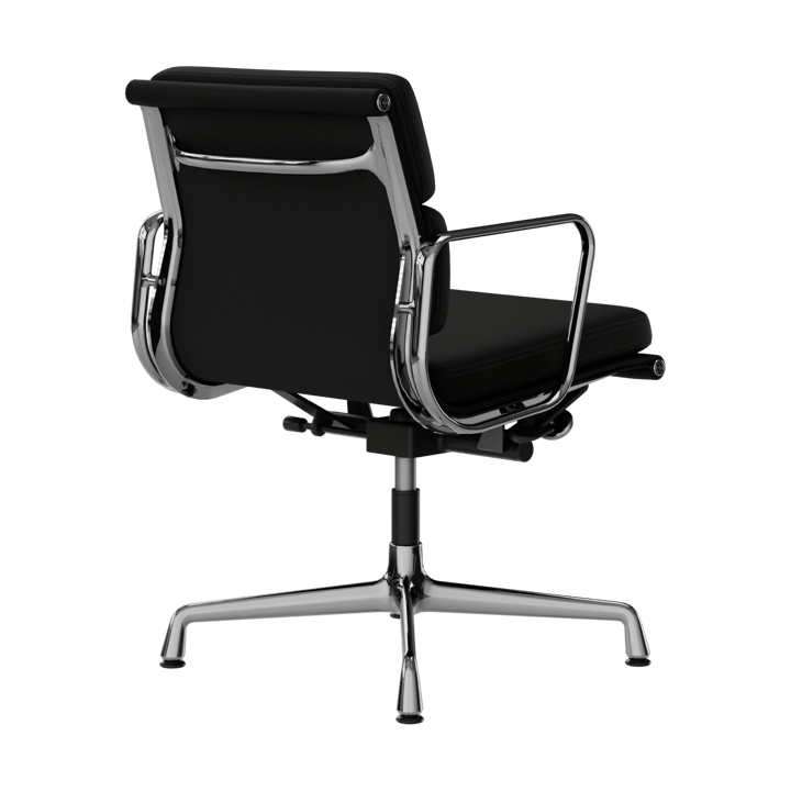 EA 231 Soft Pad Chair kontorsstol felt glides, 66 nero leather L50-chrome Vitra