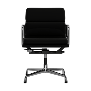 EA 231 Soft Pad Chair kontorsstol felt glides - 66 nero leather L50-chrome - Vitra