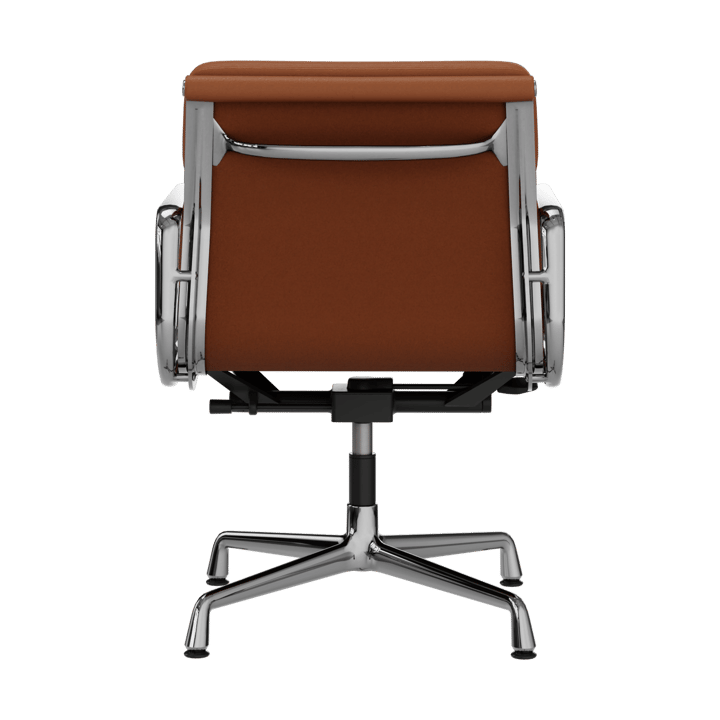 EA 231 Soft Pad Chair kontorsstol felt glides, 97 cognac leather L20-chrome Vitra