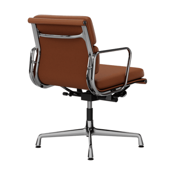 EA 231 Soft Pad Chair kontorsstol felt glides - 97 cognac leather L20-chrome - Vitra