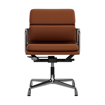EA 231 Soft Pad Chair kontorsstol felt glides - 97 cognac leather L20-chrome - Vitra