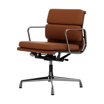 EA 231 Soft Pad Chair kontorsstol felt glides - 97 cognac leather L20-polished - Vitra