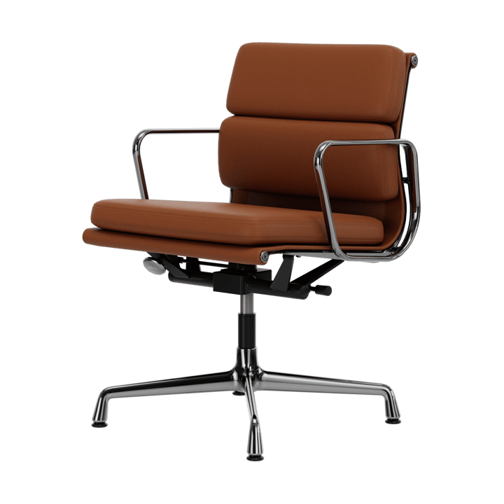 EA 231 Soft Pad Chair kontorsstol felt glides - 97 cognac leather L20-polished - Vitra