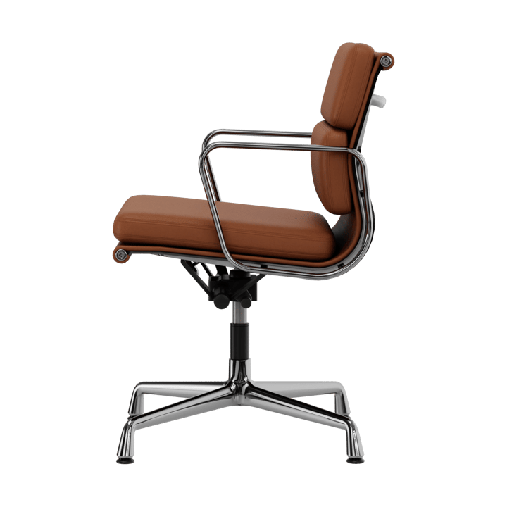 EA 231 Soft Pad Chair kontorsstol felt glides, 97 cognac leather L20-polished Vitra