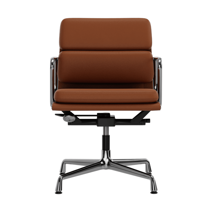 EA 231 Soft Pad Chair kontorsstol felt glides, 97 cognac leather L20-polished Vitra