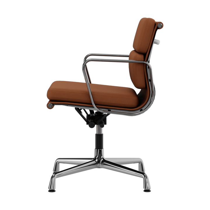 EA 231 Soft Pad Chair kontorsstol felt glides, 97 cognac leather L50-polished Vitra