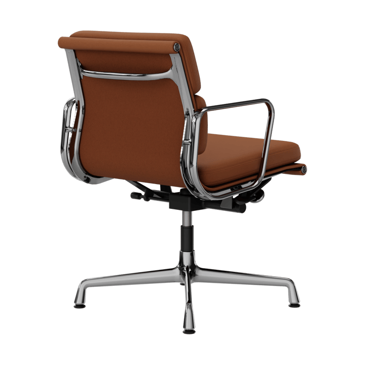 EA 231 Soft Pad Chair kontorsstol felt glides, 97 cognac leather L50-polished Vitra