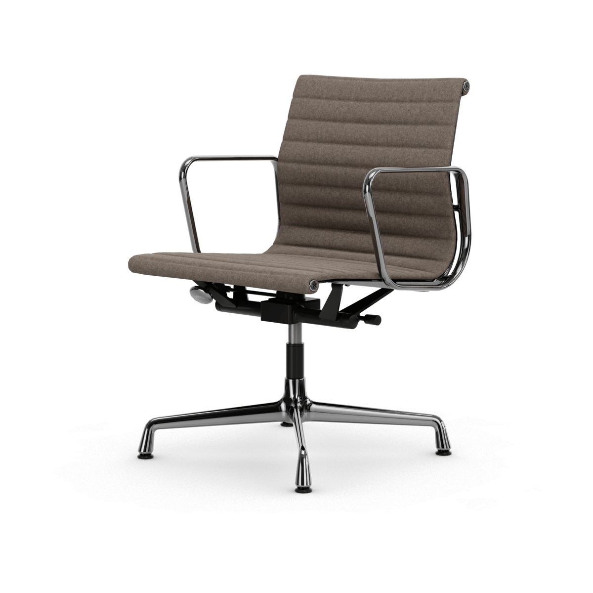 Vitra EA132 Aluminium Chair kontorsstol felt glides 02 fossil-chrome