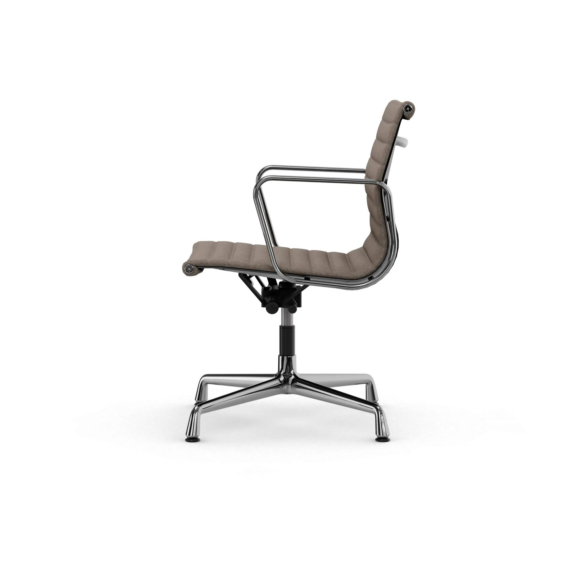EA132 Aluminium Chair kontorsstol felt glides, 02 fossil-chrome Vitra