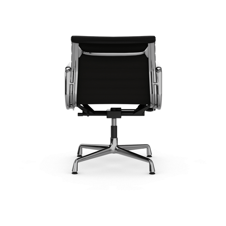 EA132 Aluminium Chair kontorsstol felt glides, 66 nero black leather-polished Vitra