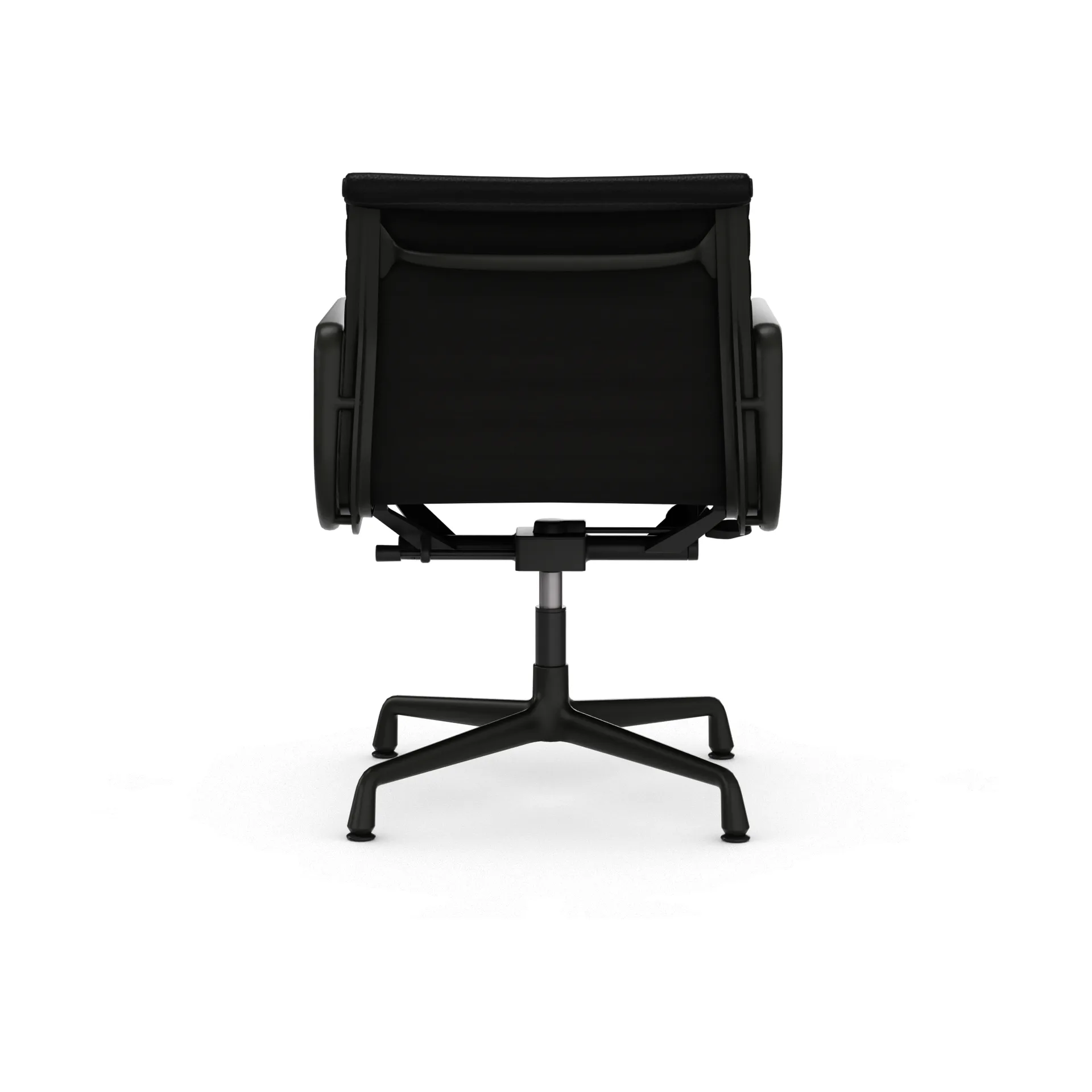 EA132 Aluminium Chair kontorsstol felt glides, 66 nero leather L20-deep black Vitra