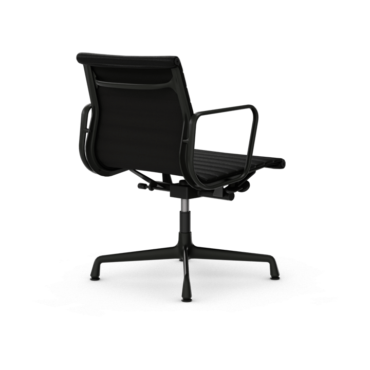 EA132 Aluminium Chair kontorsstol felt glides, 66 nero leather L20-deep black Vitra