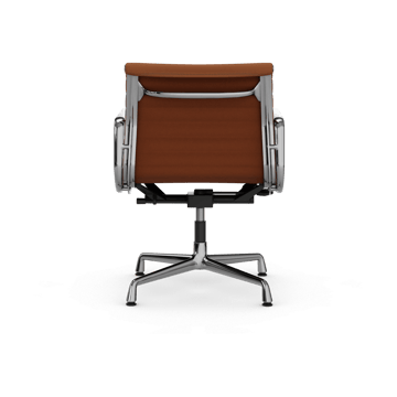 EA132 Aluminium Chair kontorsstol felt glides - 97 cognac leather L50-chrome - Vitra