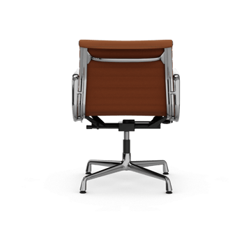 EA132 Aluminium Chair kontorsstol felt glides - 97 cognac leather L50-polished - Vitra