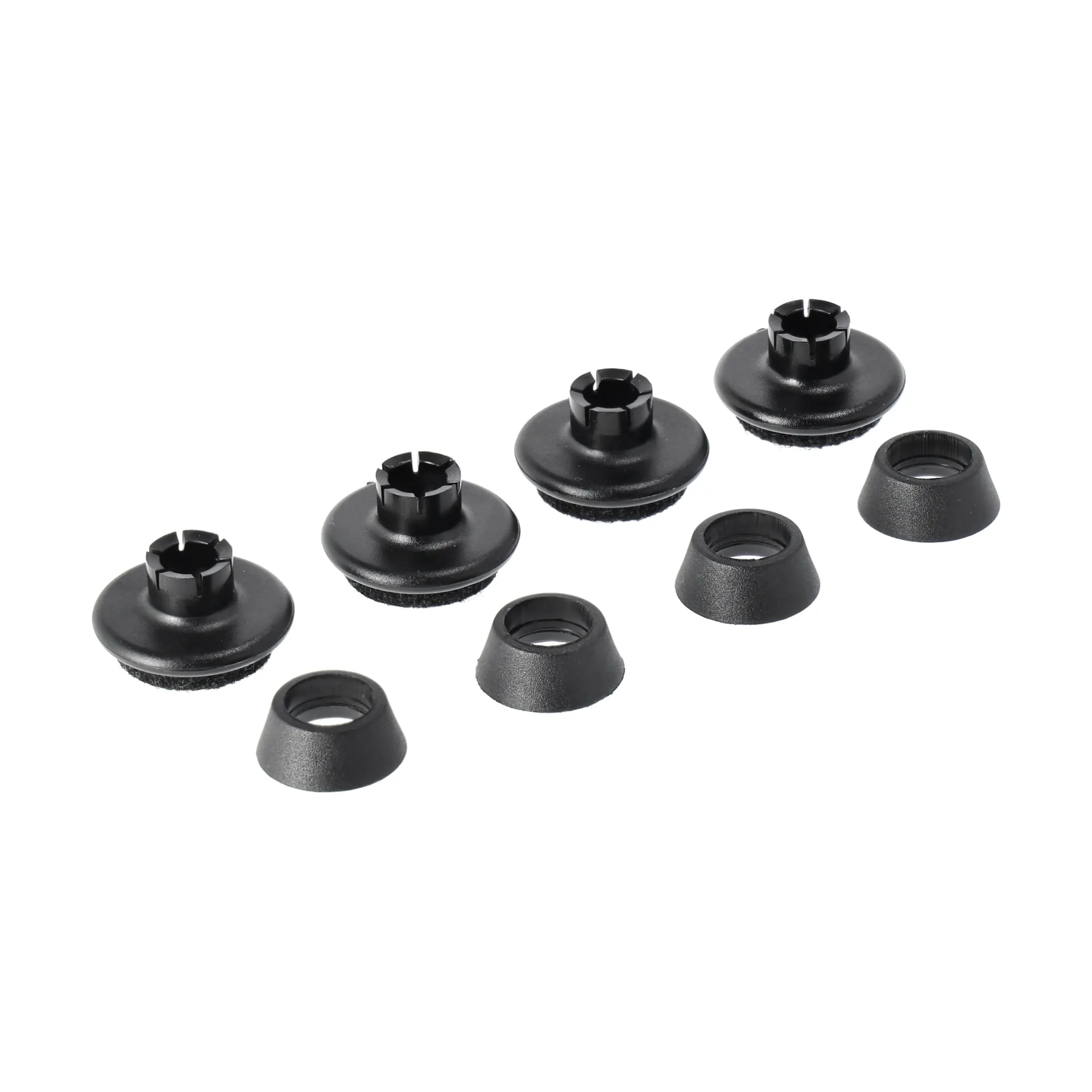 Eames Chair DSR/DAR stålstativ golvskydd 4-pack, Med filt (för hårda underlag) Vitra