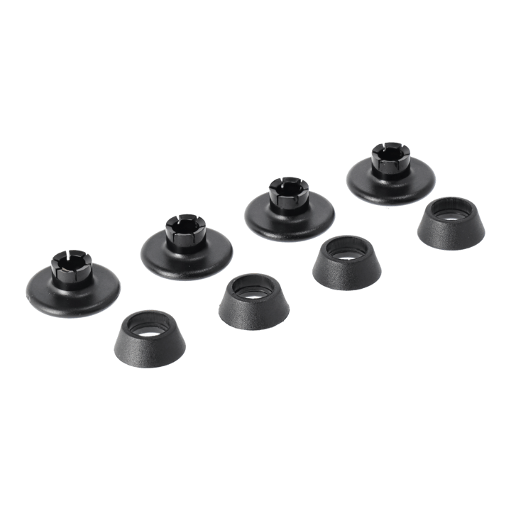 Eames Chair DSR/DAR stålstativ golvskydd 4-pack, Utan filt (för mjuka underlag) Vitra