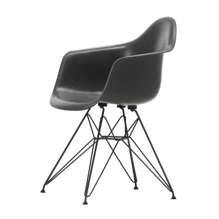 Eames fiberglass armchair DAR karmstol, Elephant hide grey-Basic dark Vitra
