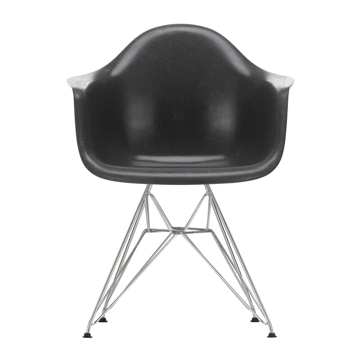 Eames fiberglass armchair DAR karmstol - Elephant hide grey-Chrome - Vitra