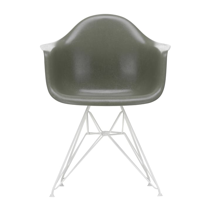 Eames fiberglass armchair DAR karmstol - Raw umber-White - Vitra