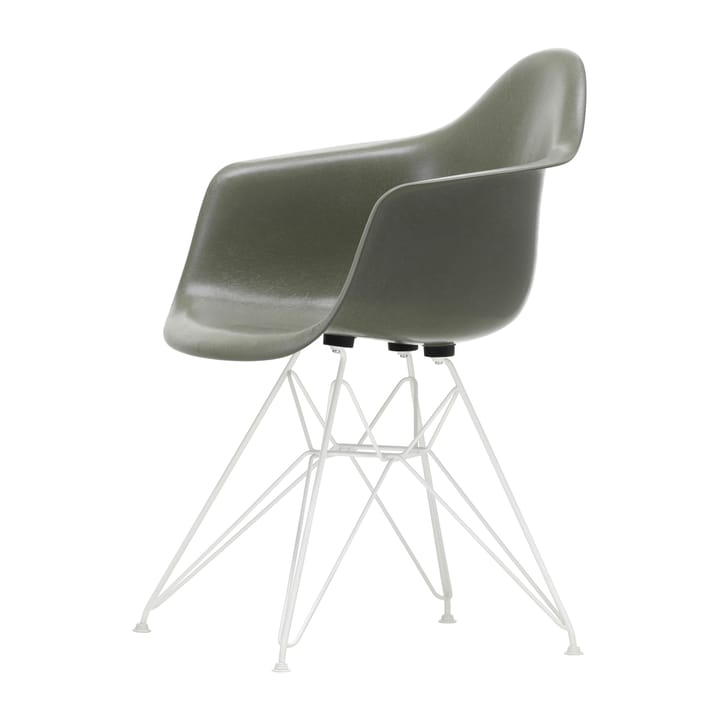 Eames fiberglass armchair DAR karmstol - Raw umber-White - Vitra