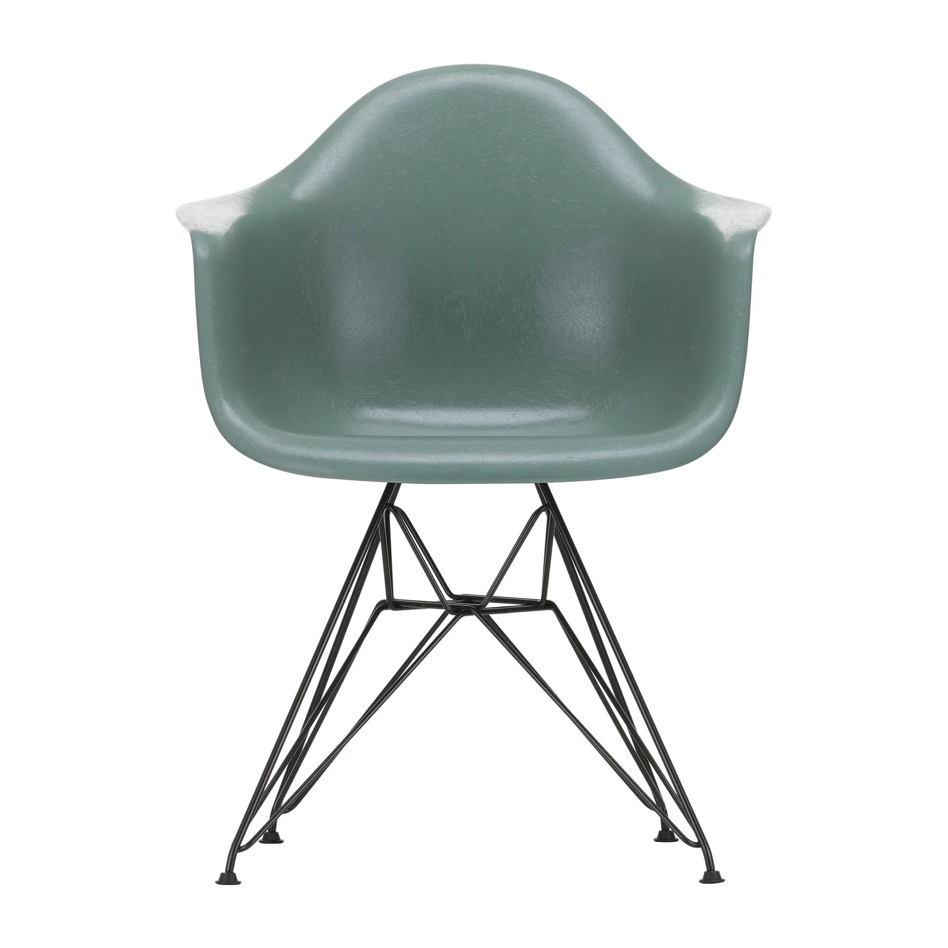Eames fiberglass armchair DAR karmstol, Sea foam green-Basic dark Vitra