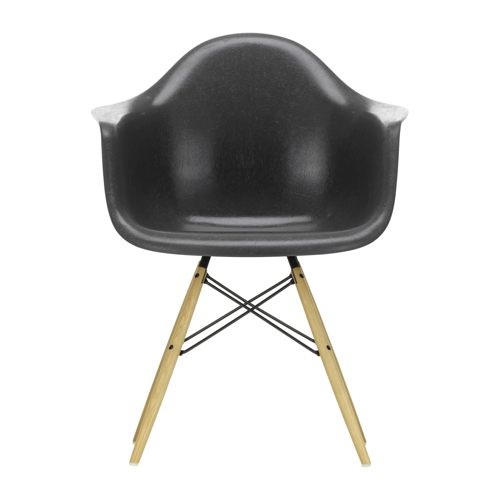 Eames Fiberglass Armchair DAW karmstol, elephant hide grey, askben Vitra