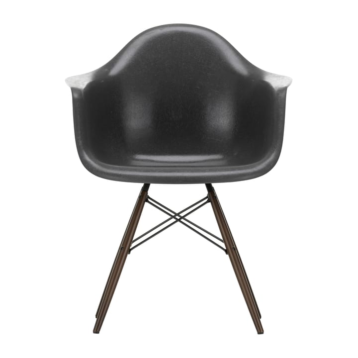 Eames Fiberglass Armchair DAW karmstol - Elephant hide grey-dark maple - Vitra