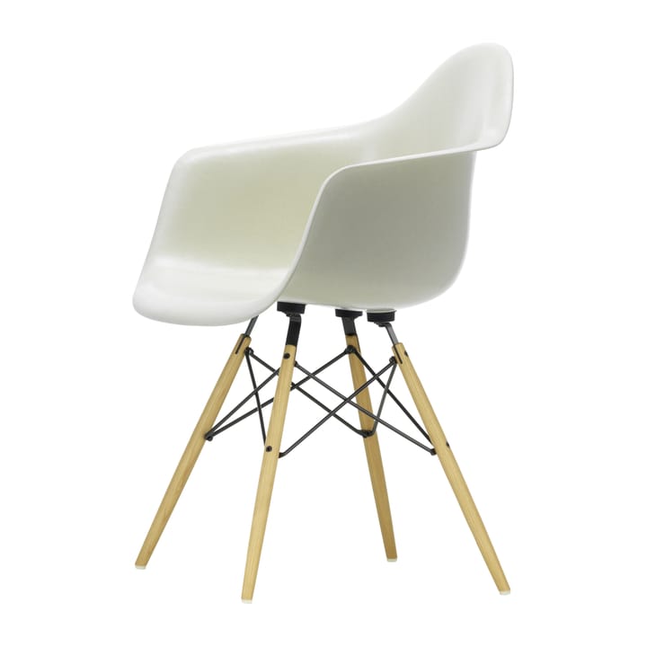 Eames Fiberglass Armchair DAW karmstol, parchment, askben Vitra
