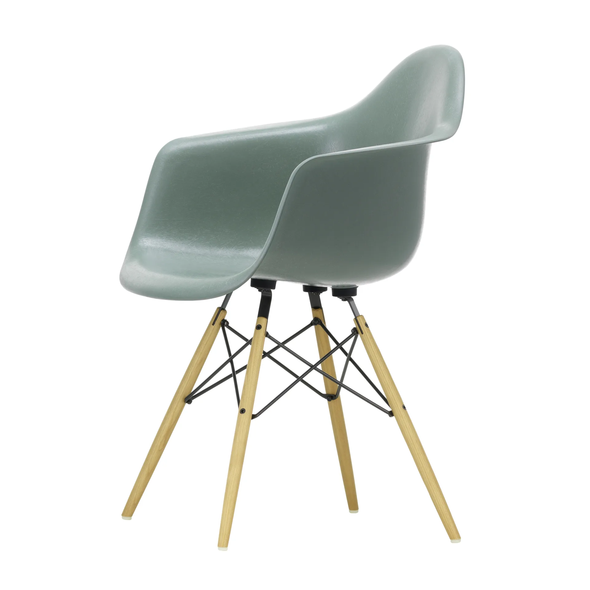 Eames Fiberglass Armchair DAW karmstol, sea foam green, askben Vitra