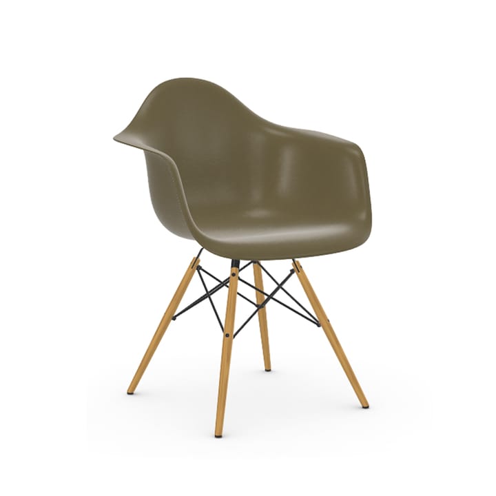 Eames Fiberglass Armchair DAW karmstol, sea foam green, lönnben Vitra