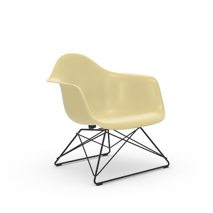 Eames fiberglass armchair LAR fåtölj - Parchment-Black - Vitra