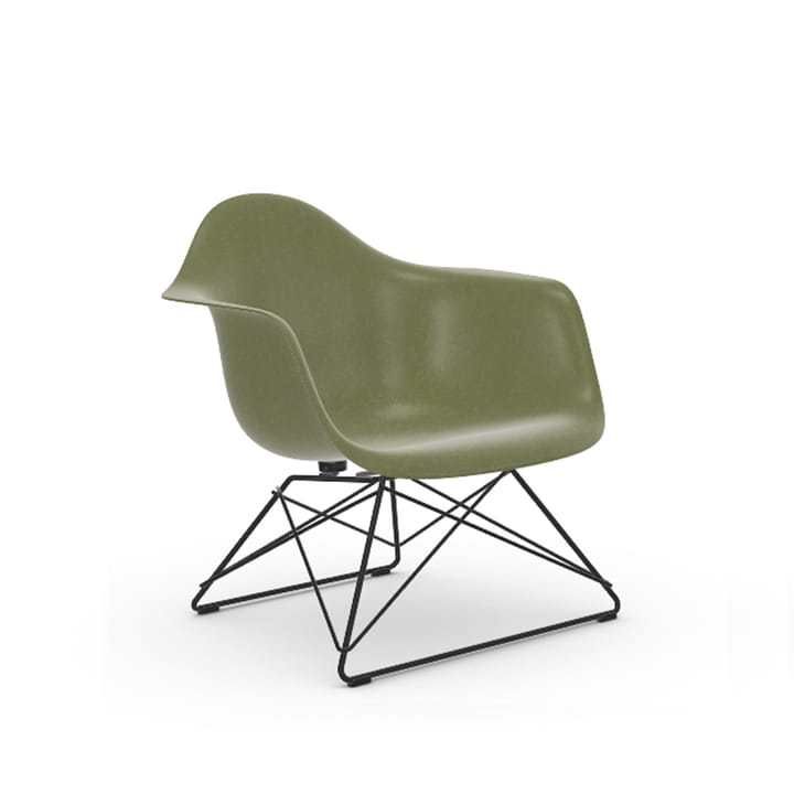 Eames fiberglass armchair LAR fåtölj - Sea foam green-Black - Vitra