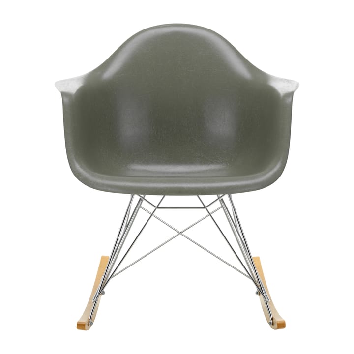 Eames fiberglass armchair RAR gungstol lönnmedar, Raw umber-Chrome Vitra