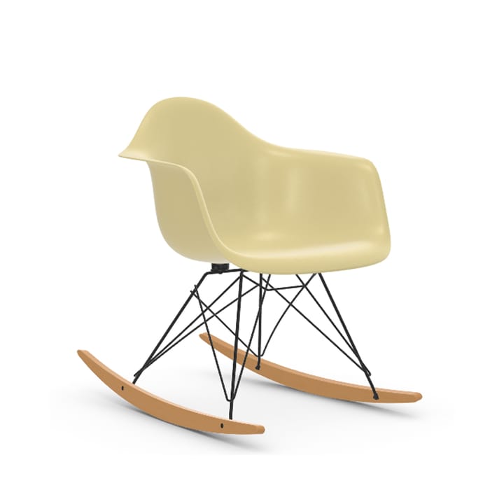 Eames fiberglass armchair RAR gungstol lönnmedlar - Parchment-Chrome - Vitra