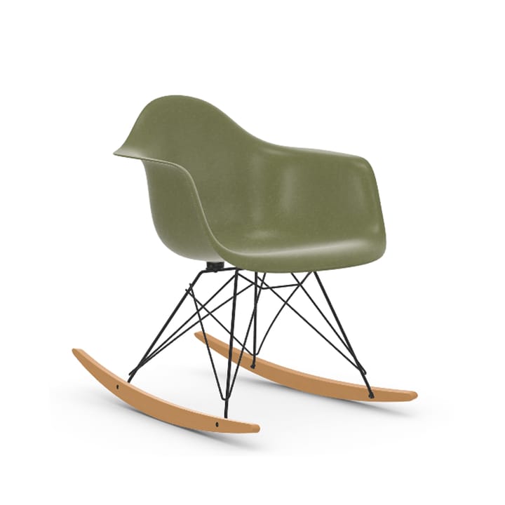 Eames fiberglass armchair RAR gungstol lönnmedlar - Sea foam green-Chrome - Vitra